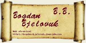Bogdan Bjelovuk vizit kartica